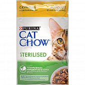 Корм для кошек CAT CHOW 85г для стерилизованных курица и баклажаны