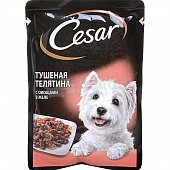 Корм для собак Cesar 85г тушеная телятина с овощами