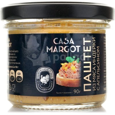 Паштет CASA MARGOT 90г из мяса индейки с апельсином