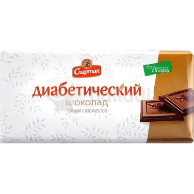 Шоколад диабетический Спартак 85г горький с изомальтом