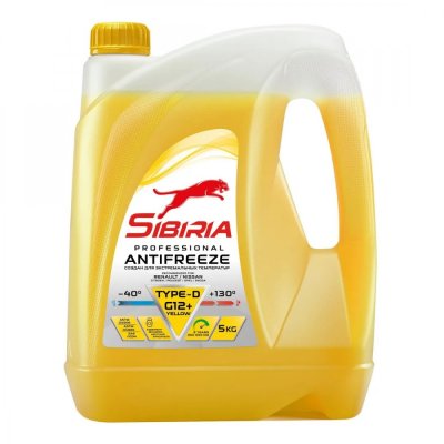 Антифриз SIBIRIA ANTIFREEZE G12+ yellow -40 5кг
          Артикул: 963896