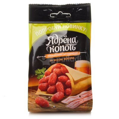 Колбаски Мини-салями Ядрена копоть 50г со вкусом бекона