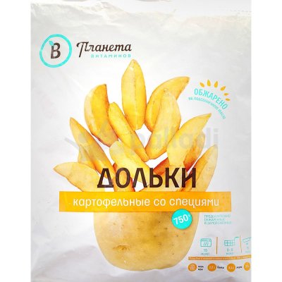 Планета витаминов Картофель 750г дольки со специями