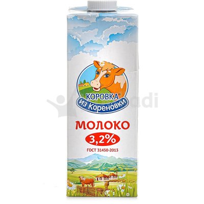 Молоко Коровка из Кореновки 3,2% 1л