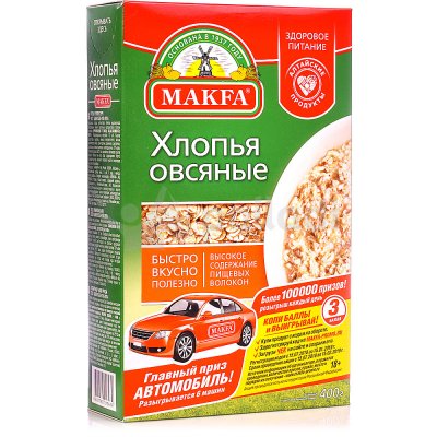 Хлопья Макфа 400г овсяные