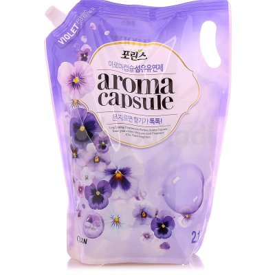 Кондиционер для белья LION Aroma Capsule Фиалка мягкая упаковка 2,1 л