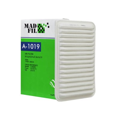 Фильтр воздушный MADFIL A-1019  (OEM 17801-28030)
          Артикул: A-1019