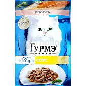 Корм для кошек Гурмэ Перл 75г с лососем в соусе