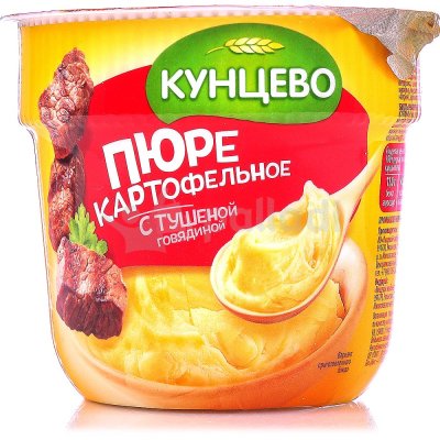 Картофельное пюре Кунцево 40г с тушеной говядиной (1/24)