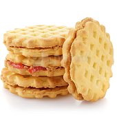 Печенье Домашние вафельки 400г с малиновой начинкой Печенье Домашние вафельки 400г с малиновой начинкой