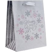 Пакет вертикальный крафтовый 18х23х10см Hahhy new year! Арт.4275620