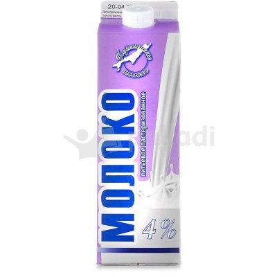 Молоко пастеризованное 4% 1л Молокозавод Поронайский 