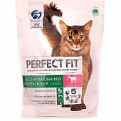 Корм Perfect Fit 650г для кастрированных котов и стерилизованных кошек с говядиной