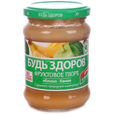 Пюре АВС 240г яблочно-банановое без сахара