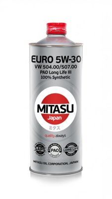 Масло моторное 5W30 ACEA C3-10 MITASU EURO DIESEL LL 1л синтетическое
          Артикул: MJ-210/1