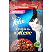 Felix Sensations 75г в желе с говядиной и томатами