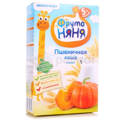 Каша Фруто няня 200г пшеничная с молоком и тыквой 