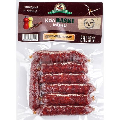 Колбаски мини говяжьи Пенные Истории 70г с/к Оригинальные 
