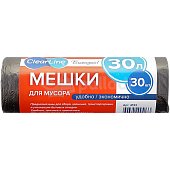 Мешки для мусора ClearLine 30л 30шт черные