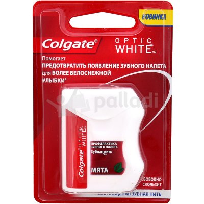 Зубная нить Colgate Optic White с ароматом мяты 25м