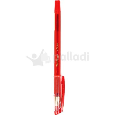Ручка шариковая красная 0,7мм XGOLD BERLINGO арт 07502