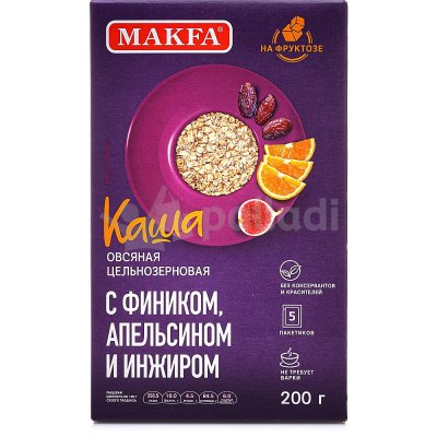 Каша Макфа овсяная 5/40г финик/апельсин/инжир