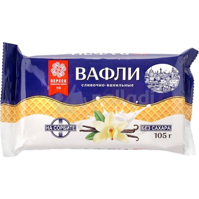 Вафли Вереск 105г сливочно-ванильные на сорбите    