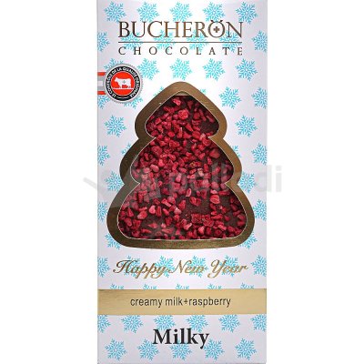 Шоколад BUCHERON 100г молочный с кусочками малины