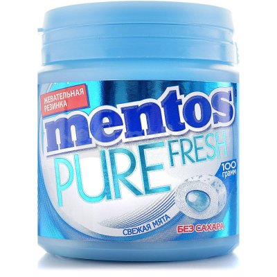 Жевательная резинка Mentos свежая мята без сахара 100г