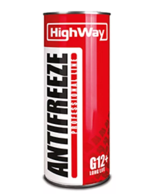 Антифриз HighWay Красный Long Life G12+ 1кг (-40С)