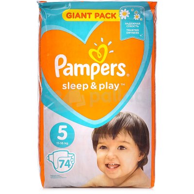 Подгузники PAMPERS Sleep and Play 5 Junior 11-16 кг 74шт.