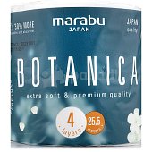 Бумага туалетная MARABU Botanica 4-х слойная 25,5м 1рулон