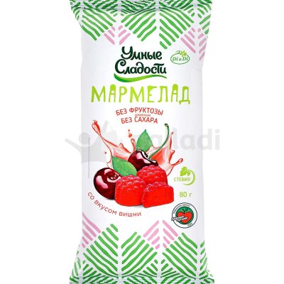 Мармелад Умные сладости 80г желейно-формовой со вкусом вишни