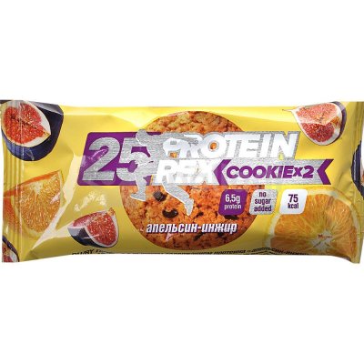 Печенье Protein Rex Cookie 25% протеиновое 50г апельсин-инжир