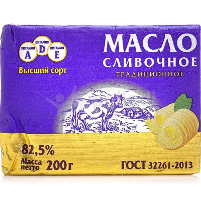 Масло сливочное 200г 82,5% традиционное