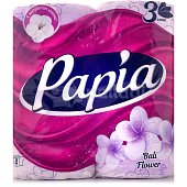 Бумага туалетная PAPIA 3сл 4 рулона Балтийский цветок 