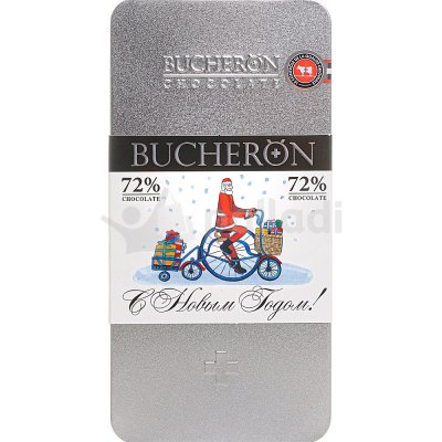 Шоколад BUCHERON 100г горький 72% мет/кор