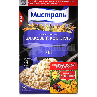 Хлопья Мистраль 400г Злаковый коктейль 