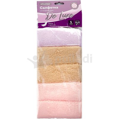 Набор салфеток Office Clean De Luxe 5шт 30*30см  Микрофибра