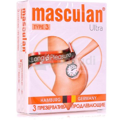 Презервативы Masculan Ultra3 Long Pleasure Продлевающие (3шт)