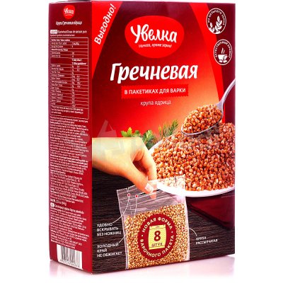 Крупа Увелка 8*80г гречневая ядрица 1/12