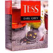 Чай Тесс 100пак Earl Grey черный цедра цитрусовых,  аромат бергамота