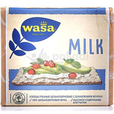 Хлебцы ржаные Wasa 230г с молоком