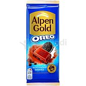 Шоколад Альпен Гольд 85г Oreo с шоколадной начинкой