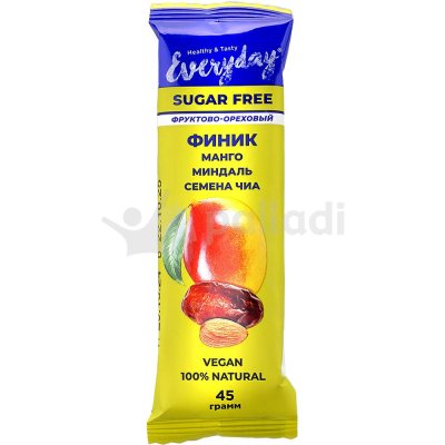 Батончик мюсли Everyday 45г манго-миндаль-семена чиа