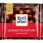 Шоколад Ritter SPORT 100г Темный с цельным лесным орехом
