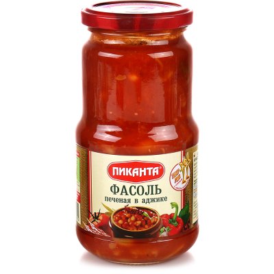 Пиканта Фасоль 520г печеная в аджике