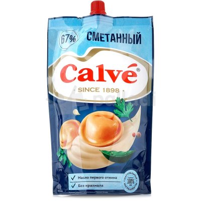 Майонез Calve 400г Сметанный дой/пак