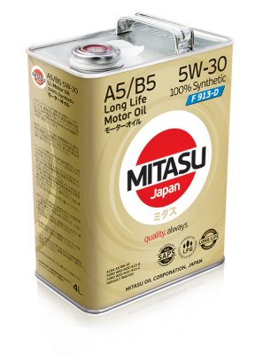 Масло моторное 5W30 A5/B5 FORD-913D MITASU 4л синтетическое
          Артикул: MJ-F11/4