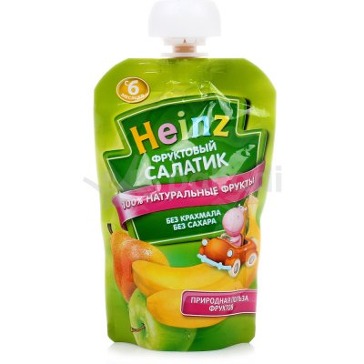 Пюре Хайнц 100г фруктовый салатик м/у